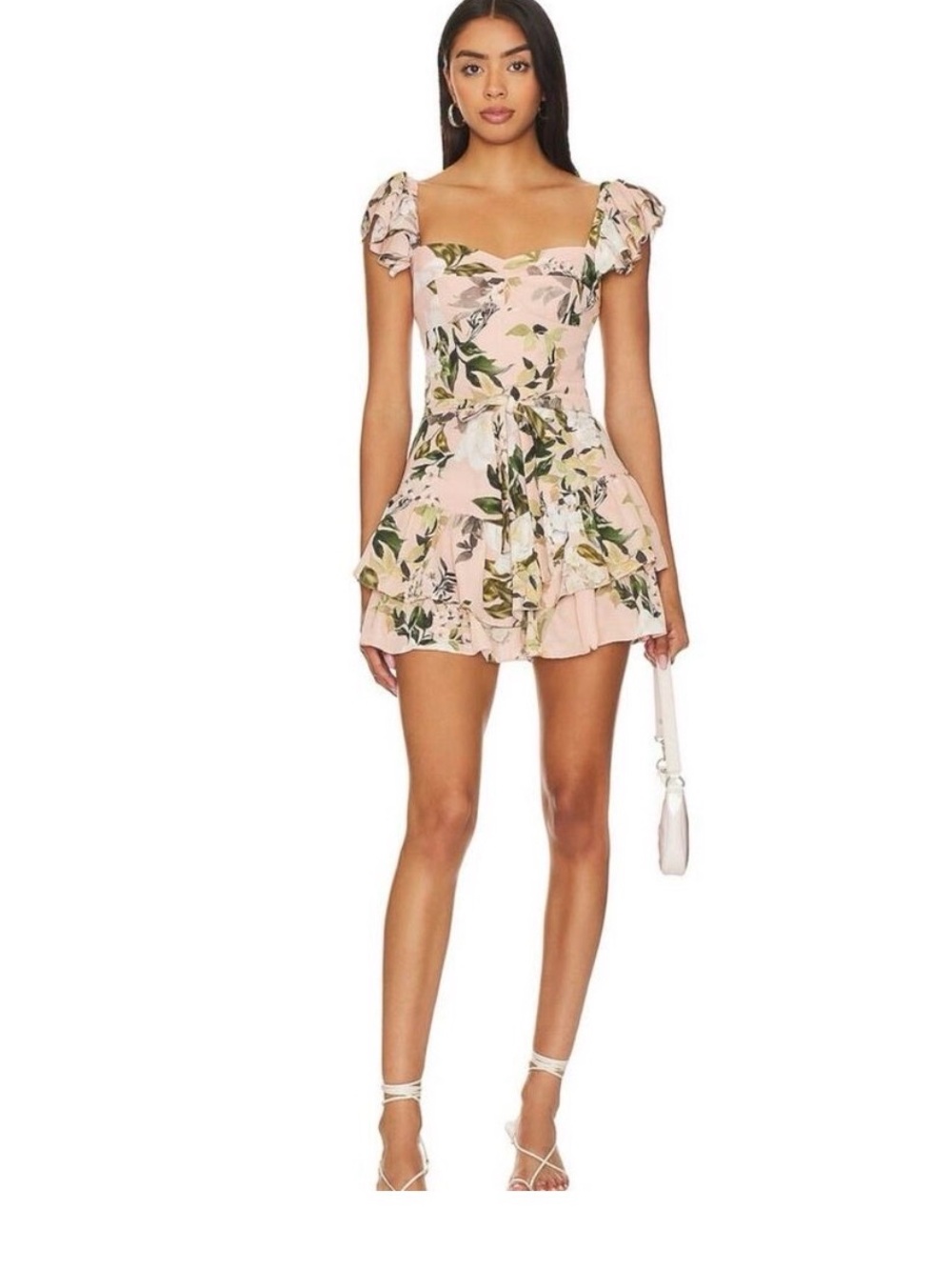 Amanda Uprichard Mackey Romper in Juniper Floral